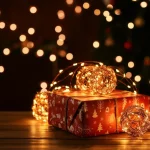 ムードな雰囲気のクリスマスプレゼントの画像